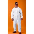 Keystone Safety KeyGuard® Coverall, Open Wrists & Ankles, Zipper Front, Single Collar, White, M, 25/Case CVL-KG-MD